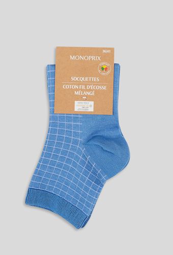 Socquettes fil d'écosse ajourée - MONOPRIX FEMME - Modalova