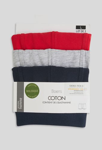 Lot de 3 boxers en coton - MONOPRIX HOMME - Modalova