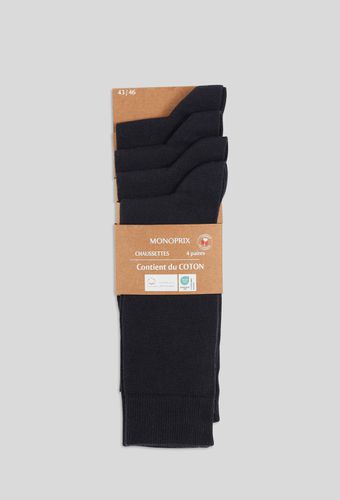 Lot de 4 paires de chaussettes en coton - MONOPRIX - Modalova