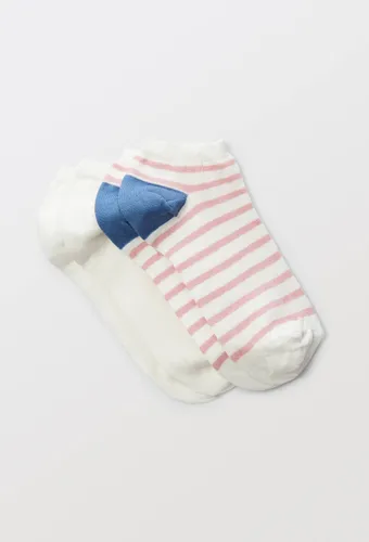 Lot de 2 paires de mini-socquettes fantaisie à rayures en fil d'écosse - MONOPRIX FEMME - Modalova