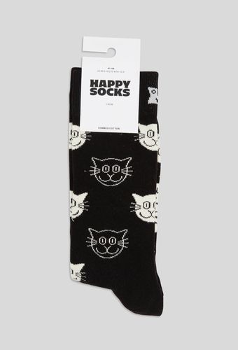 Paire de chaussettes à motif chat en coton - HAPPY SOCKS - Modalova