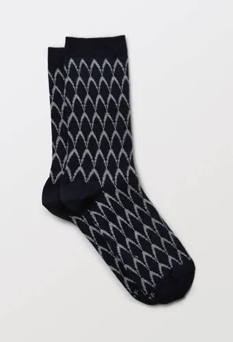 Paire de chaussettes fantaisie en laine mérinos Bleuforêt - BLEU FORET - Modalova
