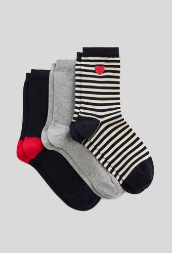 Lot de 2 paires de chaussettes fantaisie en coton - MONOPRIX FEMME - Modalova