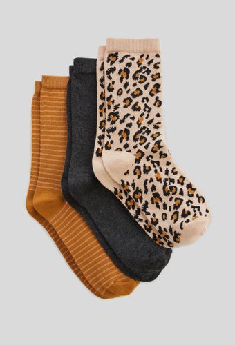 Lot de 3 paires de chaussettes fantaisie Léopard en coton - MONOPRIX - Modalova