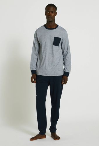 Pyjama T-shirt manches longues milleraies et pantalon en jersey de coton BIO GOTS - MONOPRIX - Modalova