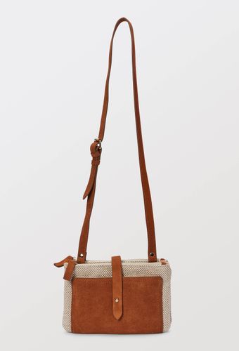 Sac porté travers double compartiment en jute lurex - MONOPRIX - Modalova