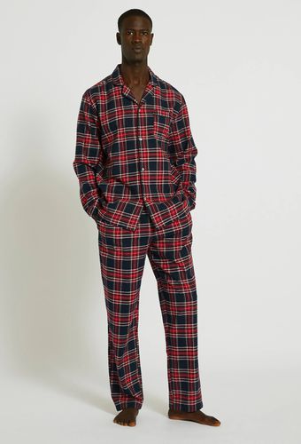 Pyjama à carreaux manches longues et pantalon en flanelle, Oeko-Tex - MONOPRIX HOMME - Modalova