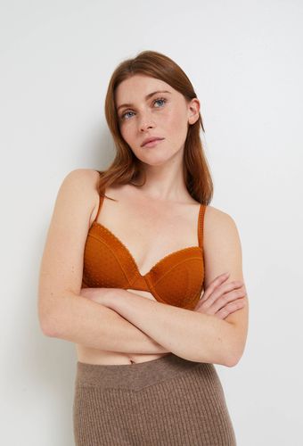 Soutien-gorge corbeille paddé ADELE en tulle flocké - MONOPRIX - Modalova