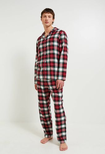 Pyjama à carreaux manches longues et pantalon en flanelle, Bio - MONOPRIX HOMME - Modalova