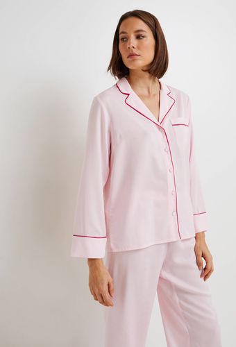 Pyjama col tailleur uni en satin, certifié Oeko-Tex - MONOPRIX LINGERIE - Modalova