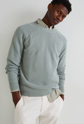 Pull maille fantaisie en coton BIO, certifié OEKOTEX - MONOPRIX HOMME - Modalova