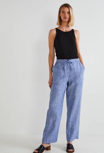 Pantalon taille semi-élastiquée uni en lin - MONOPRIX PREMIUM - Modalova