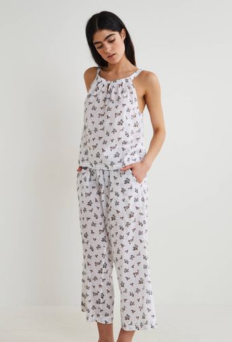 Pyjama à fines bretelles en coton BIO, certifié GOTS - MONOPRIX LINGERIE - Modalova