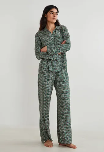 Pyjama long imprimé, certifié EcoVero et Oeko-Tex - MONOPRIX LINGERIE - Modalova