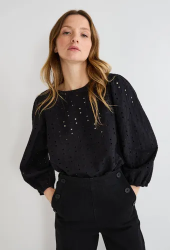 Top manches bouffantes brodé en coton BIO GOTS - MONOPRIX - Modalova