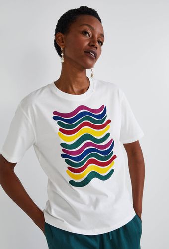 T-shirt à manches courtes imprimé en coton BIO - MONOPRIX FEMME - Modalova