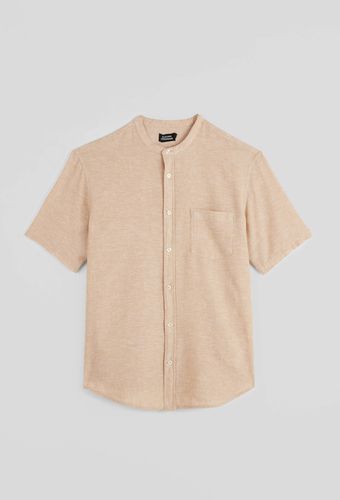 Chemise manches courtes col mao en lin - MONOPRIX - Modalova