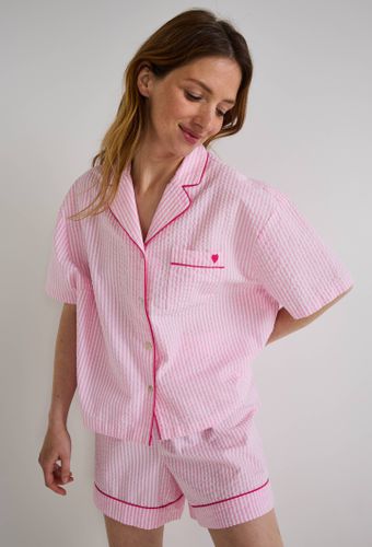 Pyjashort manches courtes rayé en coton BIO - MONOPRIX LINGERIE - Modalova