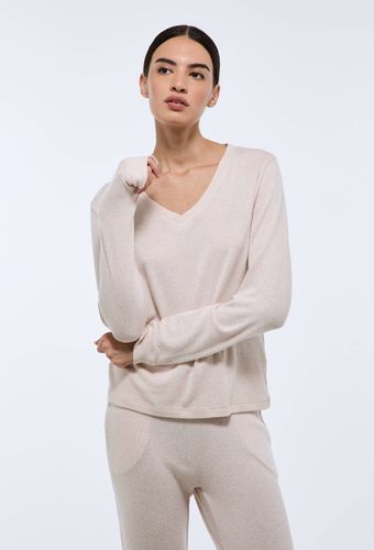 Pull col V uni doux et léger - MONOPRIX - Modalova
