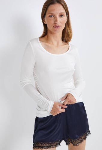T-shirt manches longues en viscose et soie - MONOPRIX - Modalova