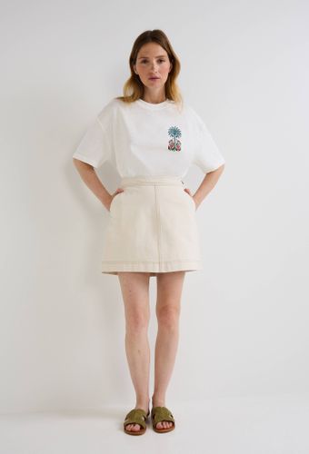 Jupe courte en denim - MONOPRIX - Modalova