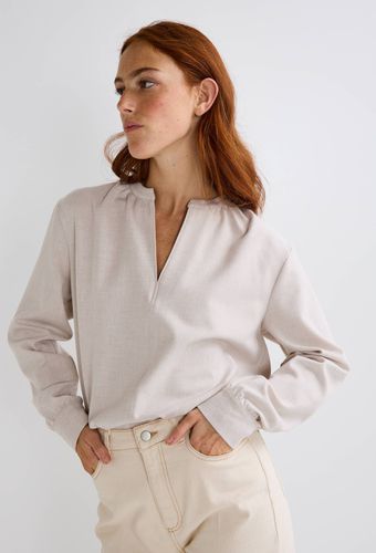 Blouse manches longues unie - MONOPRIX - Modalova