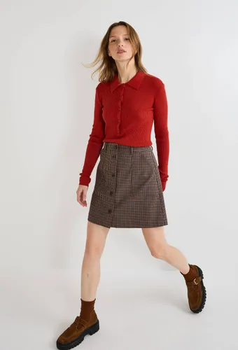 Pull col polo contenant du coton et cachemire - MONOPRIX - Modalova