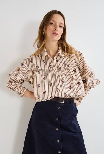 Blouse manches longues imprimée en coton BIO - MONOPRIX - Modalova