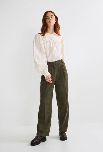 Pantalon à pinces en laine mélangée - MONOPRIX - Modalova