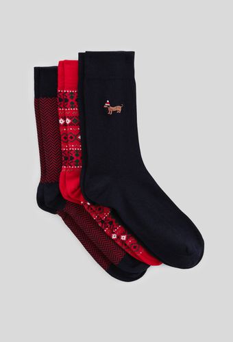 Coffret de chaussettes fantaisie de Noël en coton - MONOPRIX - Modalova