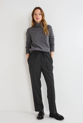 Pantalon droit taille élastiquée - MONOPRIX - Modalova