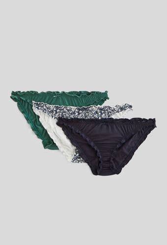 Lot de 3 culottes froufrou JULIE en coton BIO - MONOPRIX - Modalova