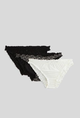 Lot de 3 culottes froufrou JULIE en coton BIO - MONOPRIX - Modalova