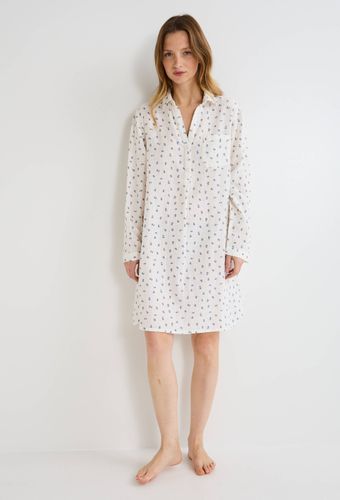 Chemise de nuit en gaze de coton BIO imprimé fleuri - MONOPRIX - Modalova