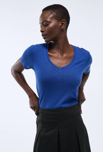 T-shirt manches courtes uni contenant du lin - MONOPRIX - Modalova