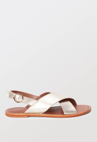 Sandales croisées en cuir - MONOPRIX PREMIUM - Modalova
