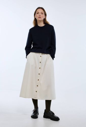 Jupe midi boutonnée en denim - MONOPRIX - Modalova