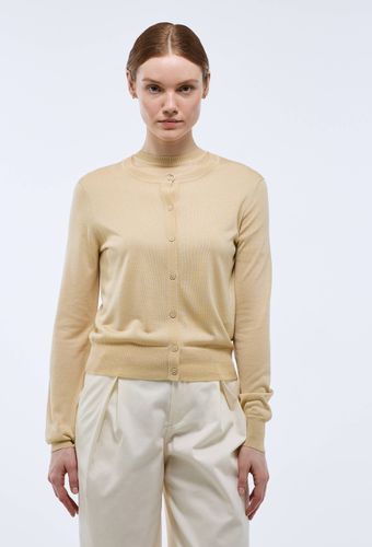 Cardigan maille fine boutonné contenant de la soie - MONOPRIX FEMME - Modalova