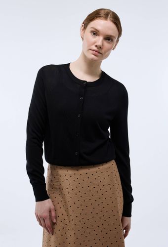 Cardigan maille fine boutonné contenant de la soie - MONOPRIX FEMME - Modalova