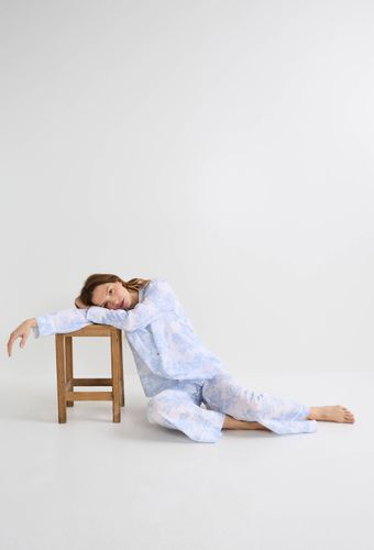 Pyjama imprimé toile de Jouy en plumetis de coton BIO - MONOPRIX - Modalova