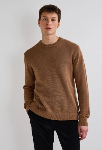 Pull col rond en mélange lin et coton - MONOPRIX - Modalova
