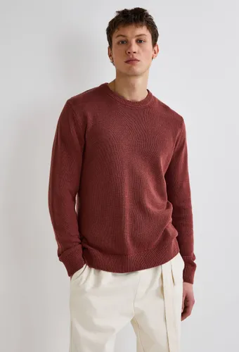 Pull col rond en mélange lin et coton - MONOPRIX - Modalova