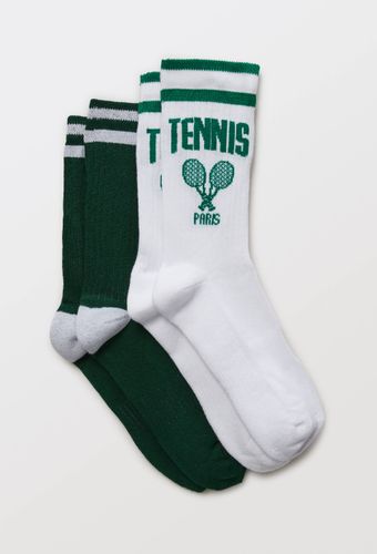 Lot de 2 paires de chaussettes de tennis en coton - MONOPRIX - Modalova