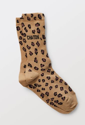 Paire de chaussettes motif léopard en coton Félicie Aussi - FELICIE AUSSI - Modalova