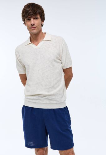 Pull col polo en coton BIO - MONOPRIX - Modalova