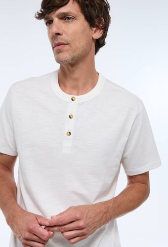 T-shirt col tunisien en coton BIO GOTS - MONOPRIX - Modalova