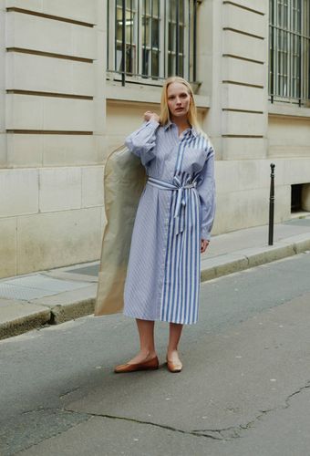 Robe midi rayée en coton BIO GOTS - MONOPRIX - Modalova