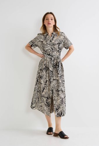 Robe midi ceinturée imprimée - MONOPRIX - Modalova