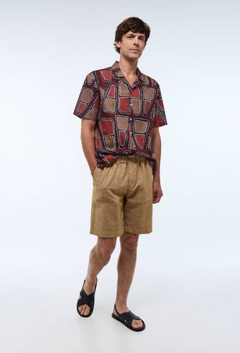 Short en coton et lin - MONOPRIX - Modalova