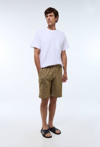 Short en coton et lin - MONOPRIX - Modalova